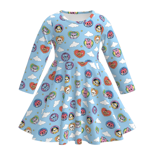 Girls Fall Cartoon Kpop Demon Hunter Twirl Dress