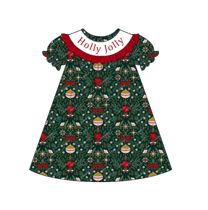 Christmas "Holly Jolly" Smocked Collection Holiday Outfits for Kids