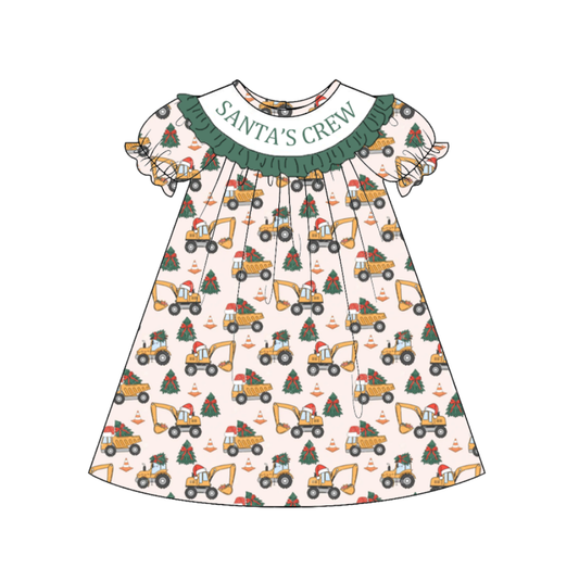 Kids Christmas "SANTA'S CREW" Smocked Collection Holiday Outfits