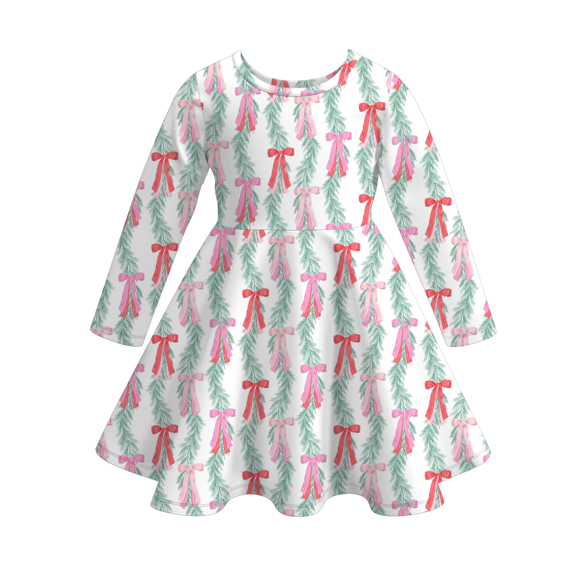 2025 Christmas Character Nutcracker Gift Tree  Print Twirl Dress