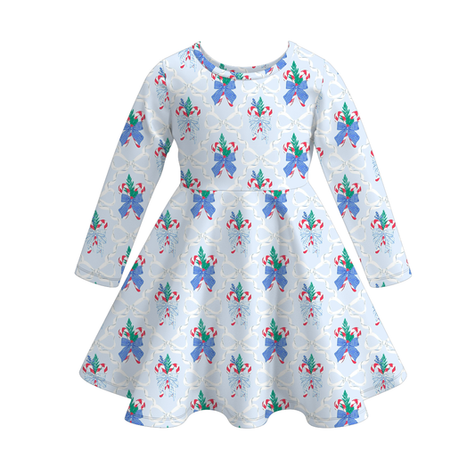 2025 Christmas Character Nutcracker Gift Tree  Print Twirl Dress