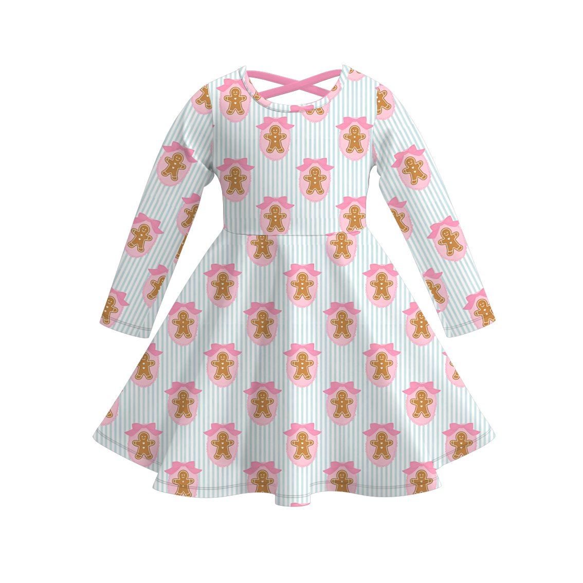 2025 Christmas Bow & Gingerbread Girls Outfit Collection