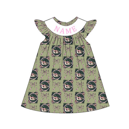 Kids Personalized Name Smock Embroidery Outfit | 2026 Spring Summer Duck Collection