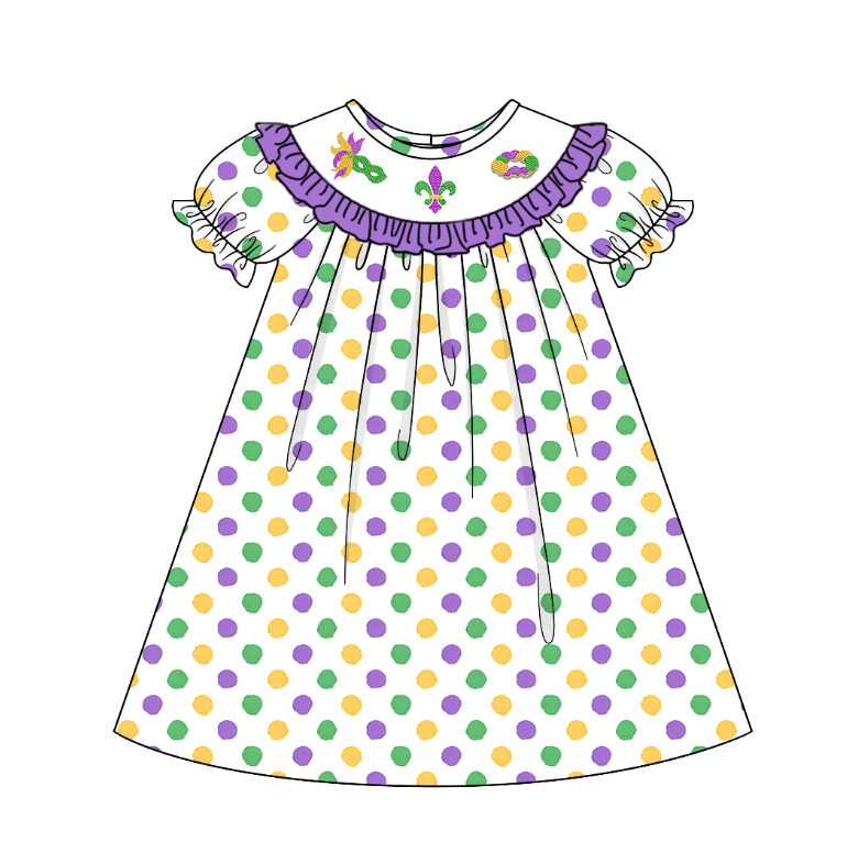 2026 Mardi Gras Exclusive Collection | Smocked & Embroidered Kidswear
