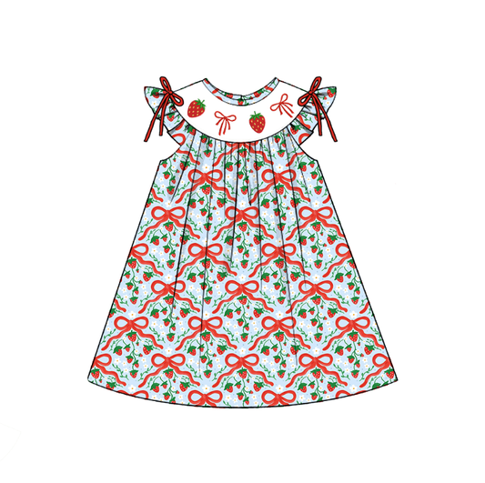 2026 Spring Summer Strawberry Bow Collection Kidswear