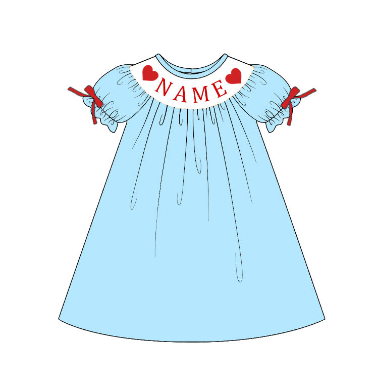 2026 Valentine’s Day Custom Name Smocked Heart Collection