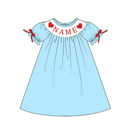2026 Valentine’s Day Custom Name Smocked Heart Collection