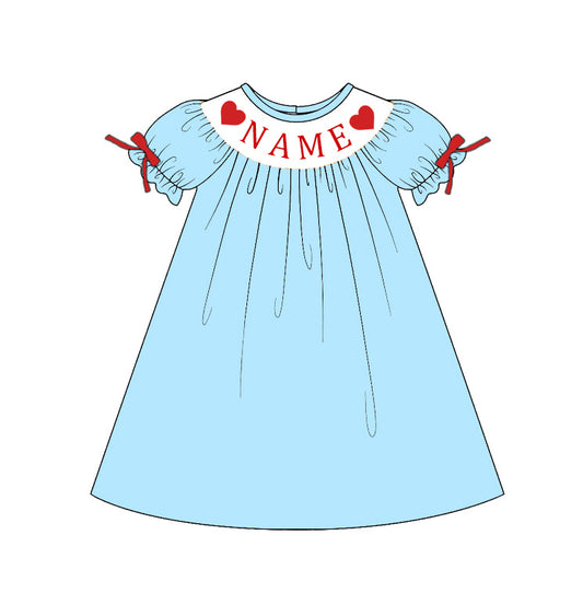2026 Valentine’s Day Custom Name Smocked Heart Collection