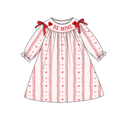 2026 Valentine's Day Heart Custom Name Smocked Embroidered Collection