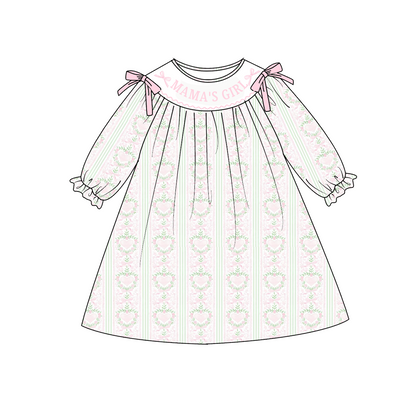 2026 Valentine's Day Floral Custom Name Smocked Embroidered Collection