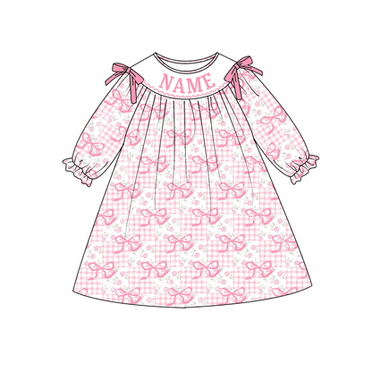 2026 Valentine's Day Custom Name "MAMA'S GIRL" Smocked Embroidered Collection