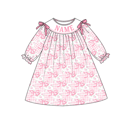 2026 Valentine's Day Custom Name "MAMA'S GIRL" Smocked Embroidered Collection