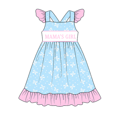 2026 Spring Summer MAMA'S GIRL Embroidery Bow Outfits Collection