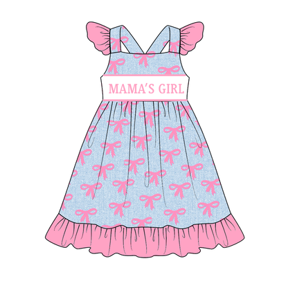 2026 Spring Summer MAMA'S GIRL Embroidery Bow Outfits Collection