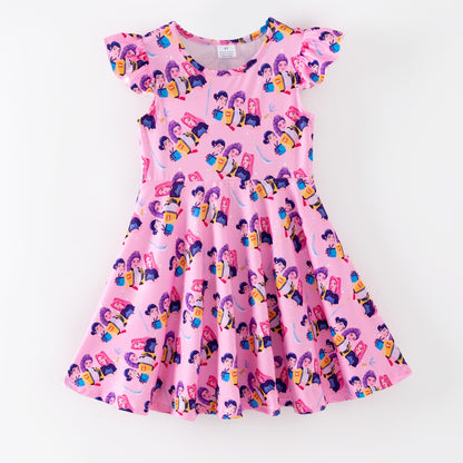 Girls Spring Summer K-POP Short Sleeves Twirl Dress