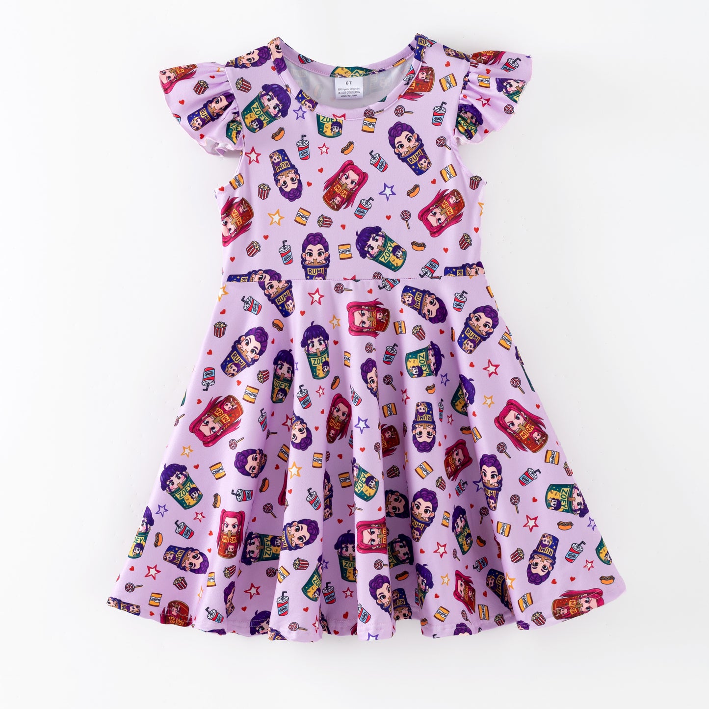 Girls Spring Summer K-POP Short Sleeves Twirl Dress