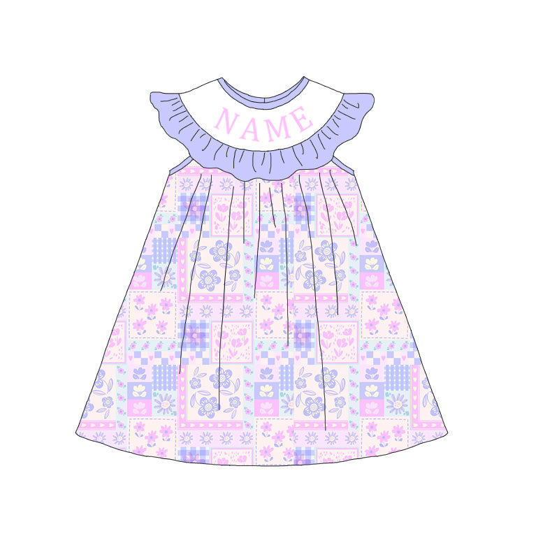 Sweet Blooms for Little Ones – Personalized Name Smocked Flower Set