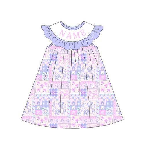 Sweet Blooms for Little Ones – Personalized Name Smocked Flower Set