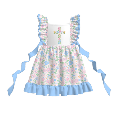 Easter Summer Floral Cross Smocked Embroidery Collection