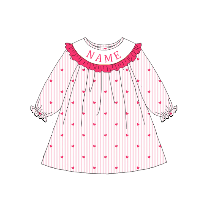 Valentine’s Day Kids Collection 🤍 Personalized Smocked Embroidery