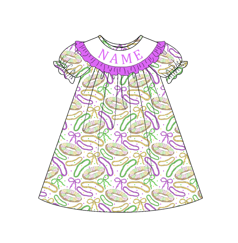 Kids Mardi Gras Smocked Collection Custom Name Holiday Outfits