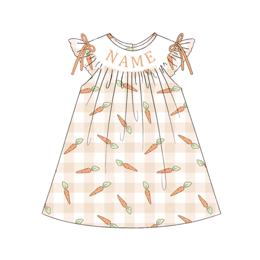 Summer Easter Carrot Custom Name Smocked Embroidery Collection