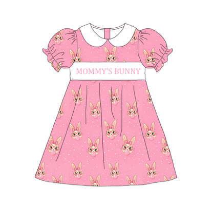 Easter Sweet Blooms for Little Ones – MOMMY'S BUNNY Smocked Pink Bunny Set