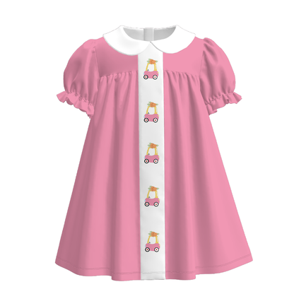 Easter Carrot Car Embroidered Kids Summer Outfit Set