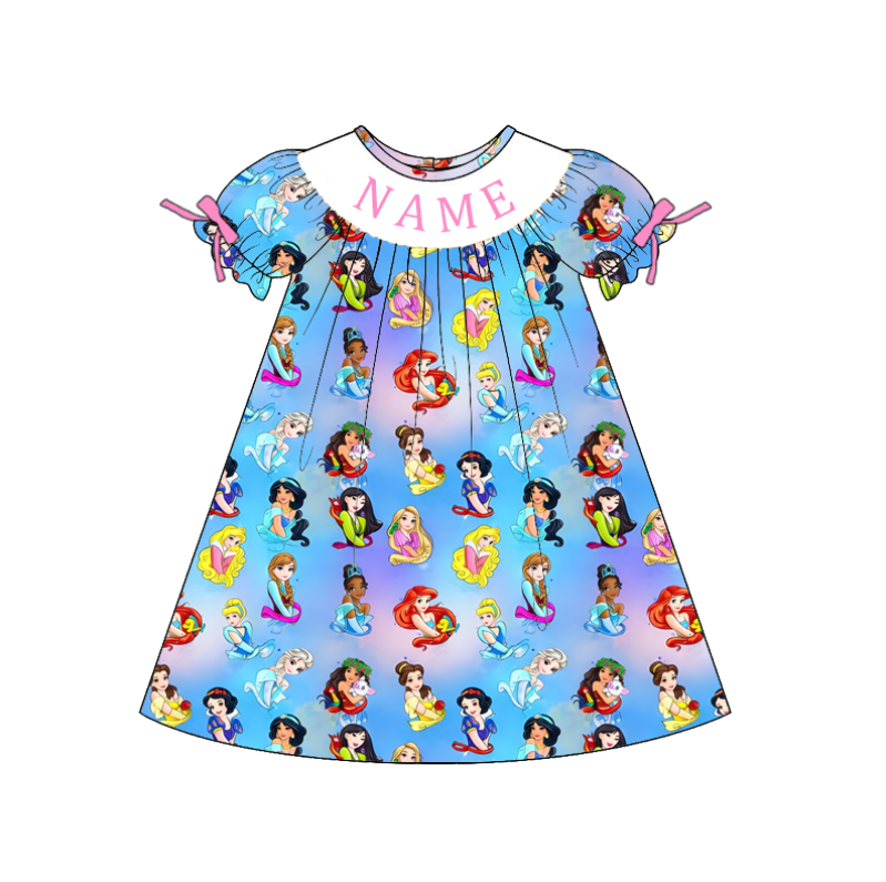 Personalized Smocked Princess Summer Collection | Custom Name Embroidery