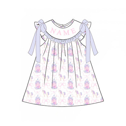 Summer Unicorn Embroidery Collection | Personalized Name Dresses & Rompers