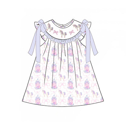 Summer Unicorn Embroidery Collection | Personalized Name Dresses & Rompers