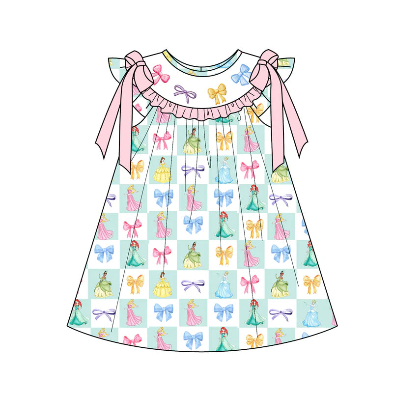 Summer Girls Colorful Bow Custom Embroidery Set Collection