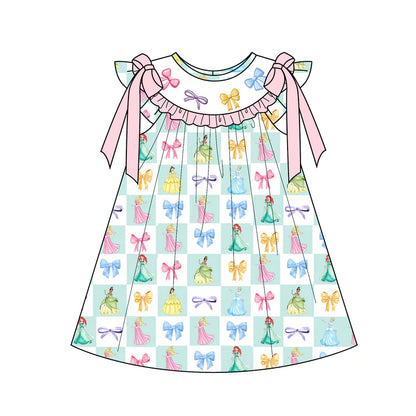 Summer Girls Colorful Bow Custom Embroidery Set Collection