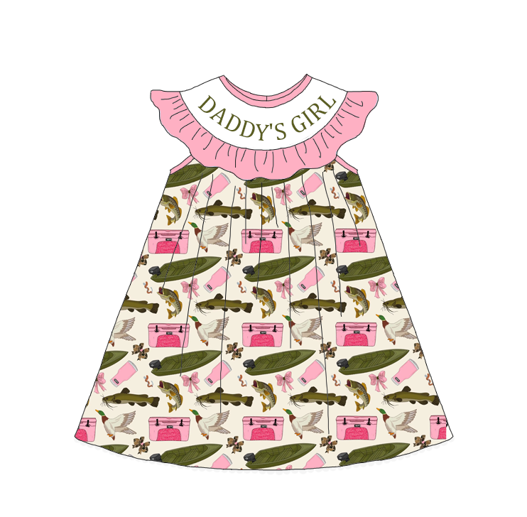 Summer DADDY'S GIRL Smocked Embroidery Set Collection