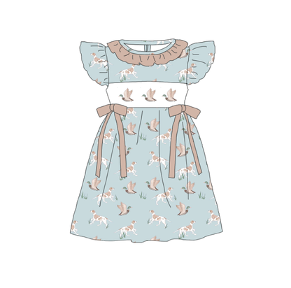 Summer Sweet Blooms for Little Ones – Animal Embroidered Smocked Set