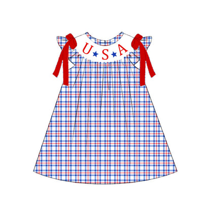 USA Smocked Independence Day July 4th Kids Collection – Embroidered Patriotic Outfits