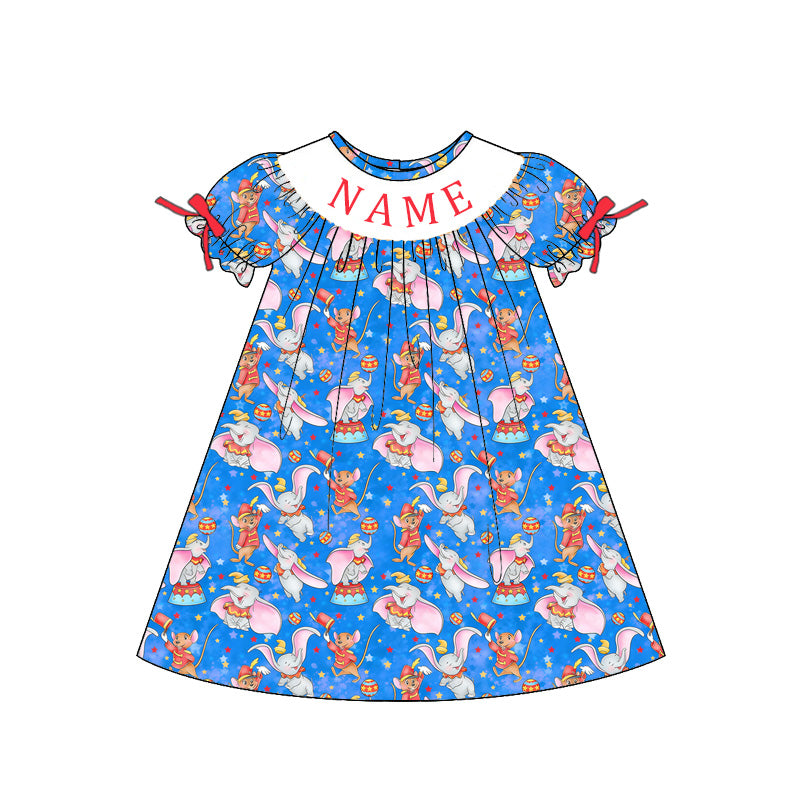 Personalized Smocked Dumbo Summer Collection | Custom Name Embroidery