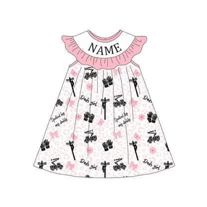 Summer Girls Custom Name Smocked Embroidery Set Collection