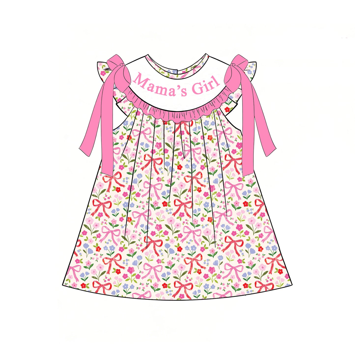 Mama’s Boy & Mama’s Girl Smocked Embroidery Kids Collection – Summer Mother’s Day Outfit Set & Bubble Romper