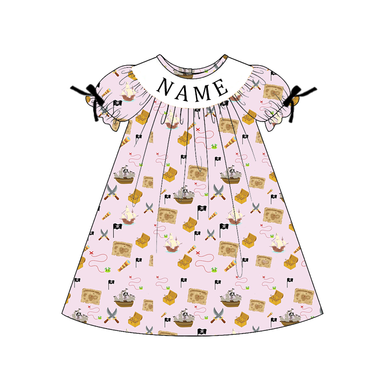 Personalized Pirate Smocked Embroidery Collection for Baby & Girls