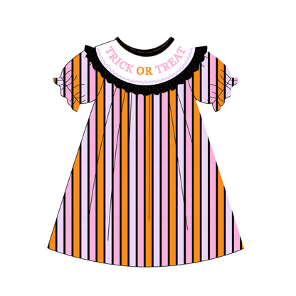 Girls Halloween Trick or Treat Outfit Collection | Dress, Romper & Ruffle Pant Set | Soft Polyester Spandex Boutique Apparel