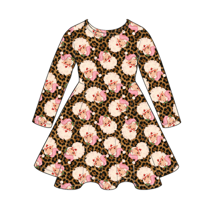 Christmas Girls & Baby Matching Outfit Collection – Long Sleeve Twirl Dress & Ruffle Romper