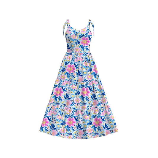 Spring Summer Mother's Day Floral Print Slip Dress
