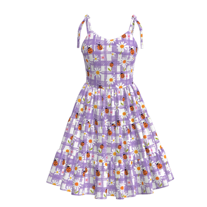Mother's Day Mommy and Me Summer Bow Floral Butterfly Dress