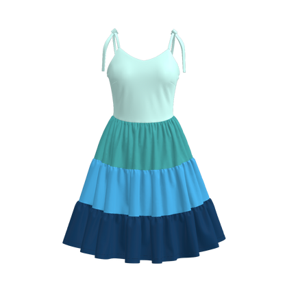 Mommy And Me Summer Soft Patchwork Slip Dress