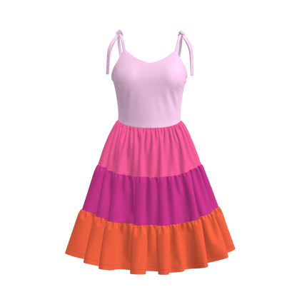 Mommy And Me Summer Soft Patchwork Slip Dress