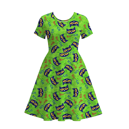 Adult Women Pete The Cat Print Dress