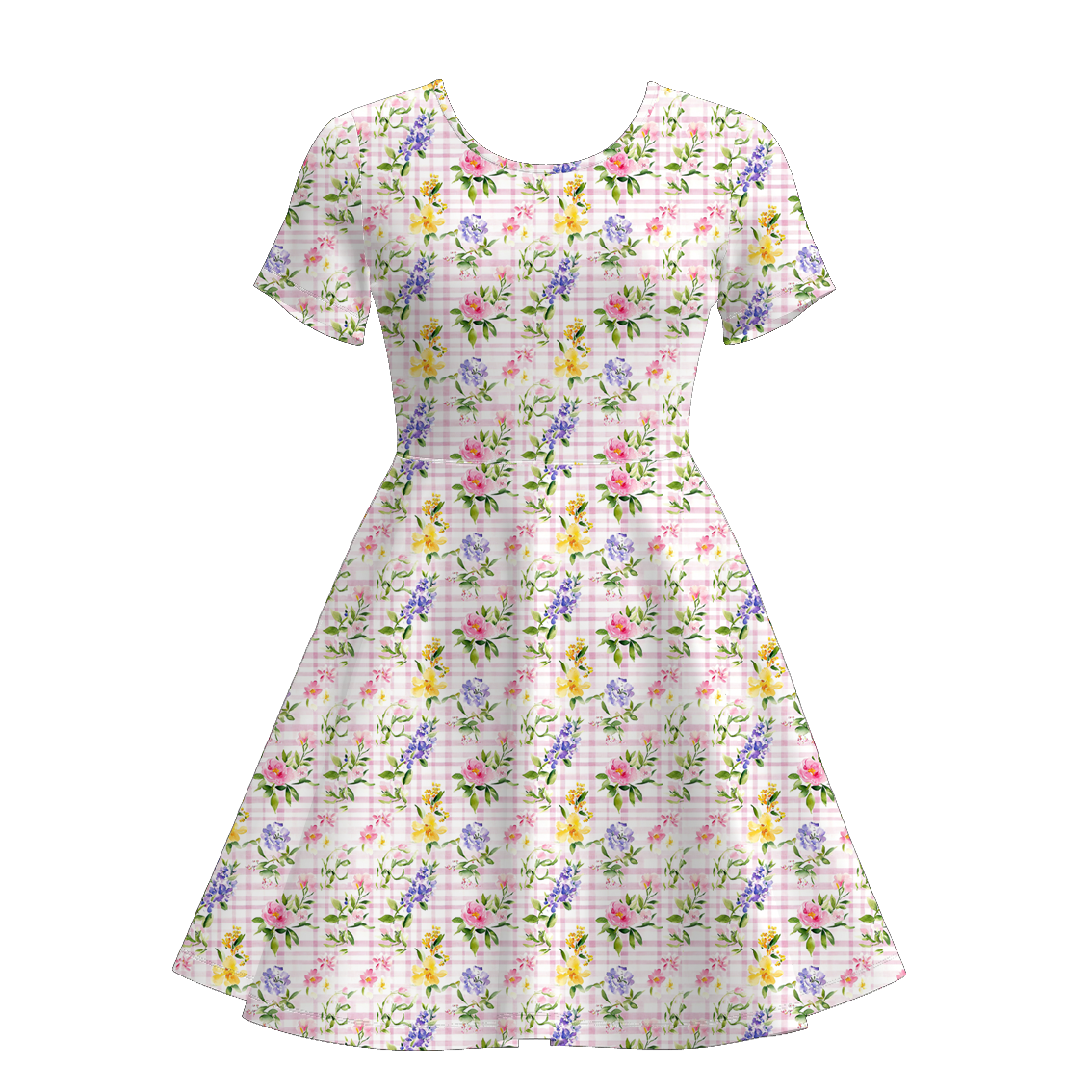 Girls Pink Floral Dress & Lounge Set Collection – Flutter Romper, Twirl Dress & Graphic Tee Set