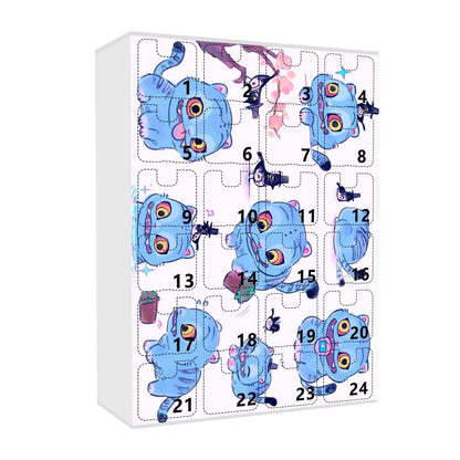KPOP Demon Hunters 2025 Christmas Advent Calendar Blind Box Backpack & Car Keychain Acrylic Charms 24pcs