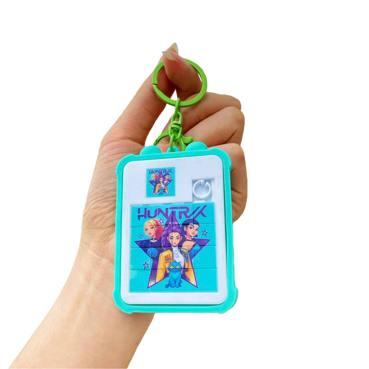 K-POP Demon Hunters Sliding Puzzle Keychain Mini Handheld Brain Teaser Toy Accessory